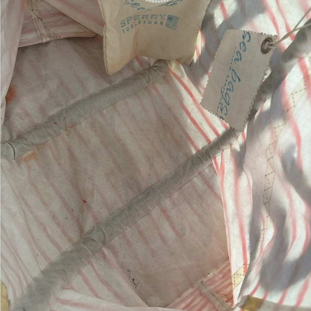 Sherry by Seabags Striped Red and White Tote Bag - Picture 7 of 9